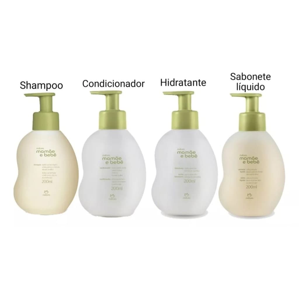 Mamãe E Bebê Shampoo + Condicionador + Hidratante + Sabonete