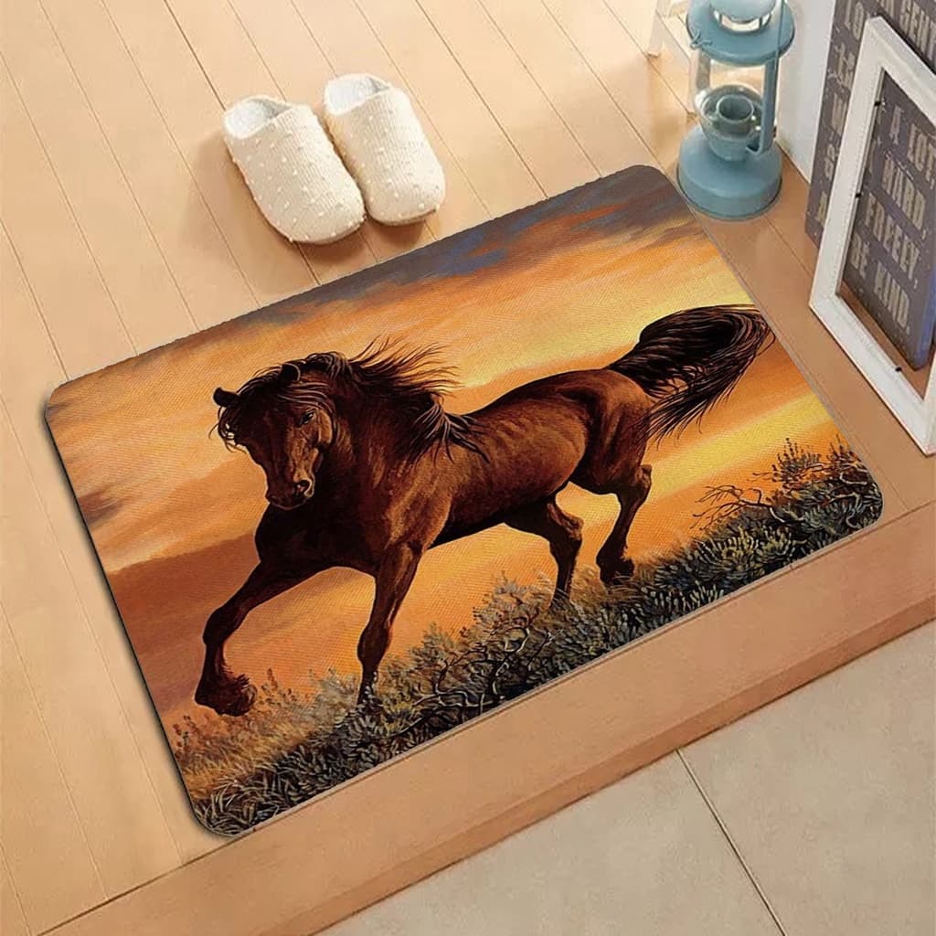 Cavalo Padrão Tapete Entrada Capacho Antiderrapante Sala De Estar Cozinha Quarto Decoração Tapetes Casa
