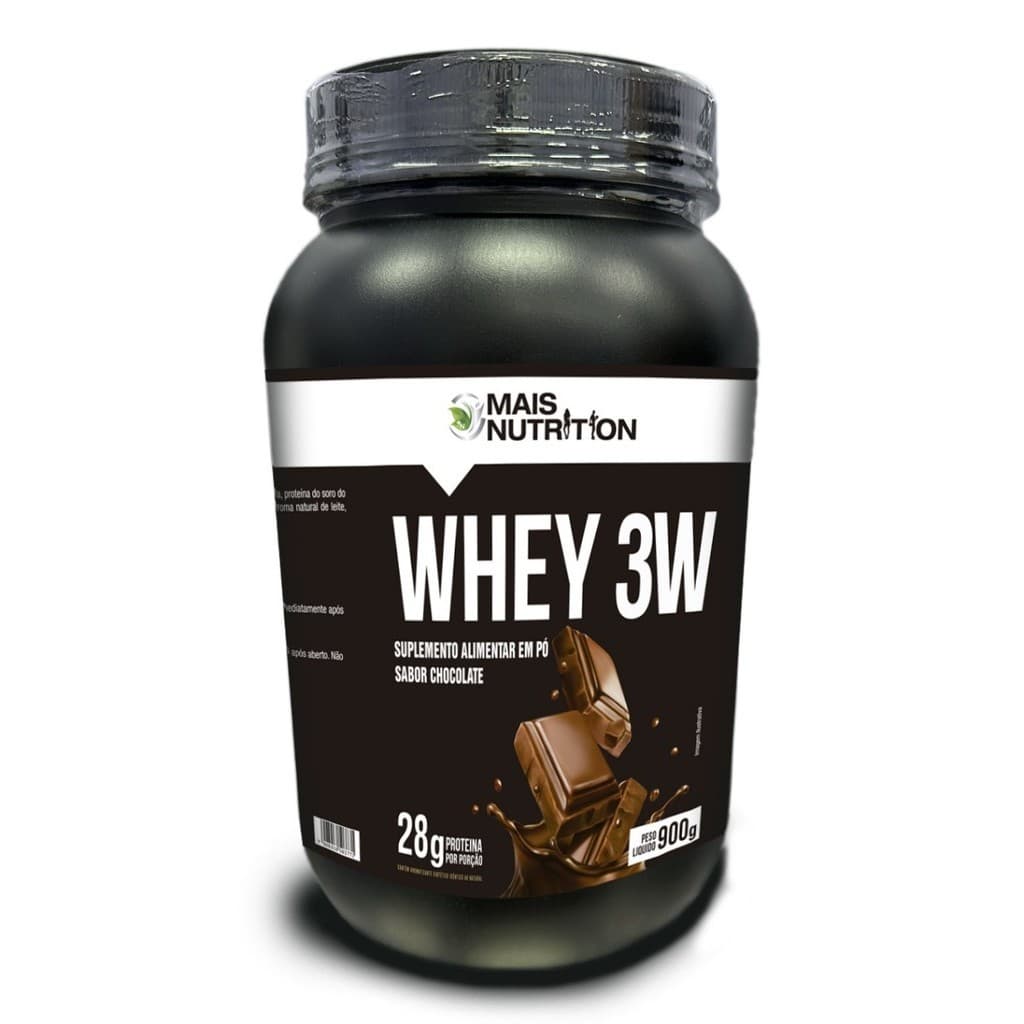 Whey Protein 3W Sabor Chocolate 900 gramas Mais Nutrition