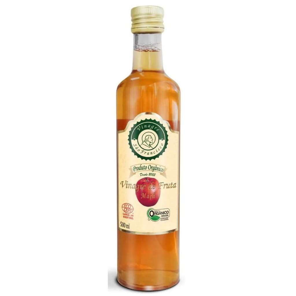 Vinagre de Maçã Orgânico São Francisco 500ml Natural 4,2% Acidez Não Filtrado e Saudável