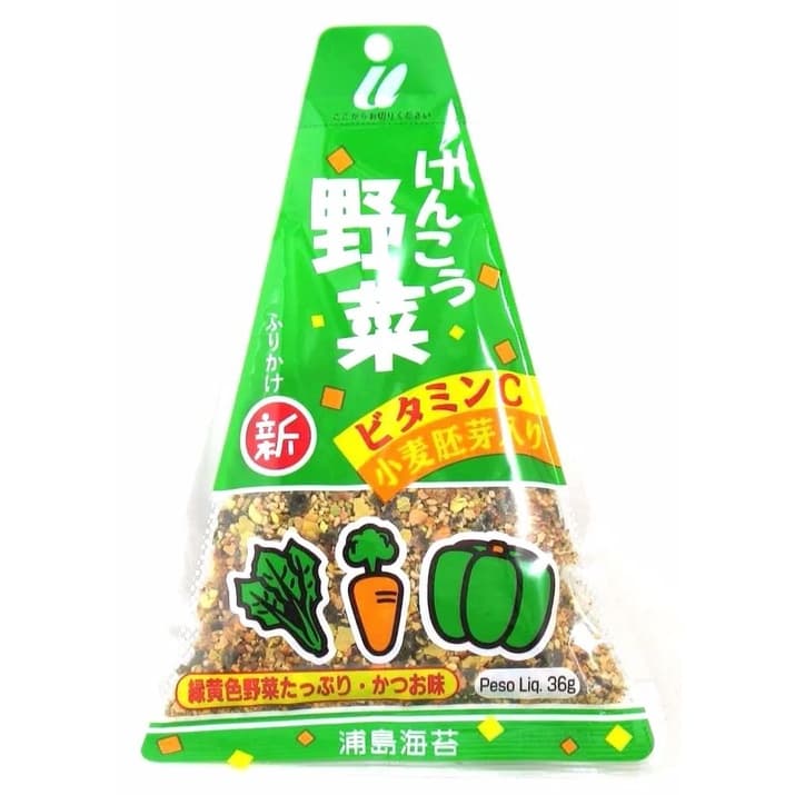 Tempero Furikake Arroz Japonês Triângulo Kenko Yasai Tempero Japonês 30g