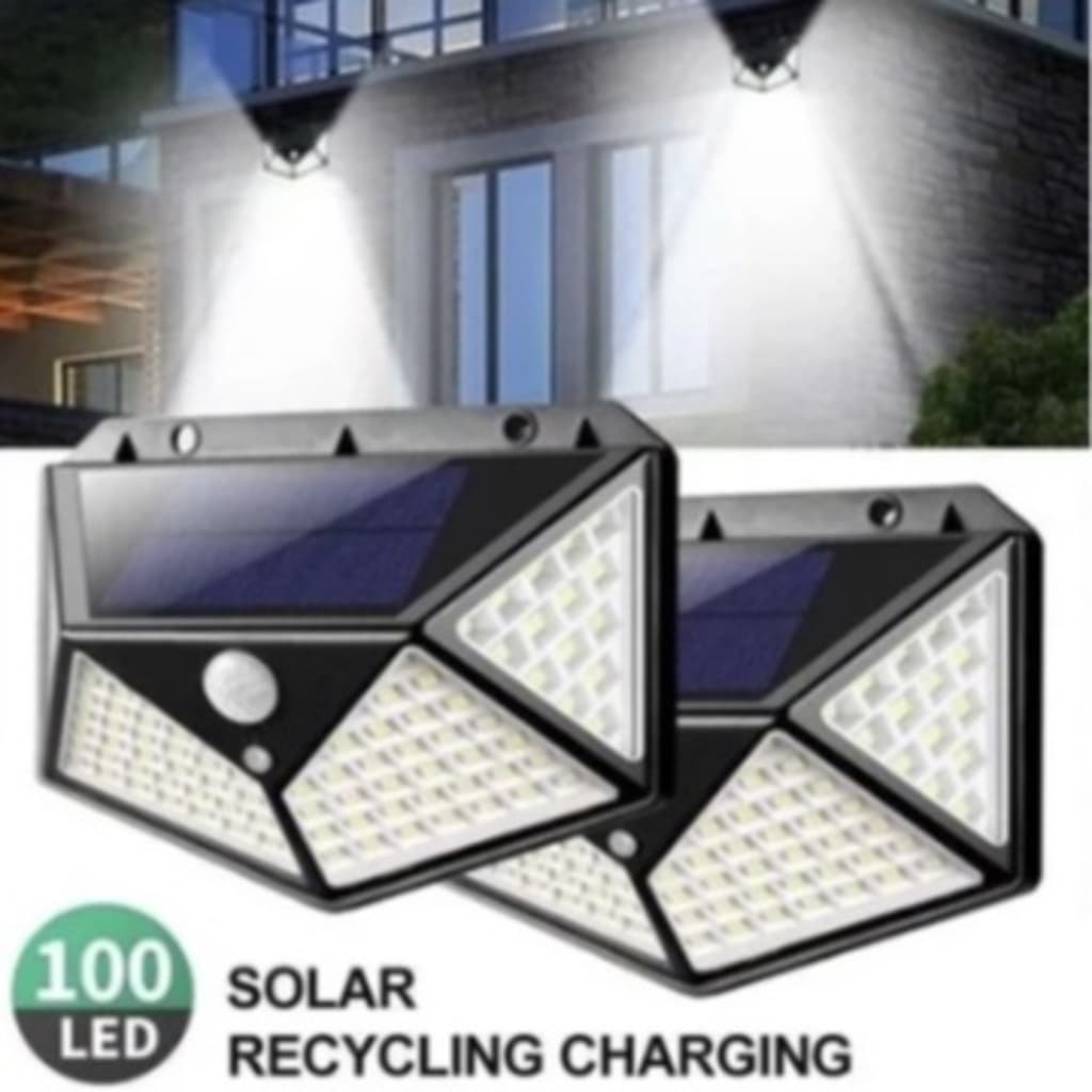 luminaria de led Luz solar Branco Frio LED com sensor de jardim externo à prova d`água