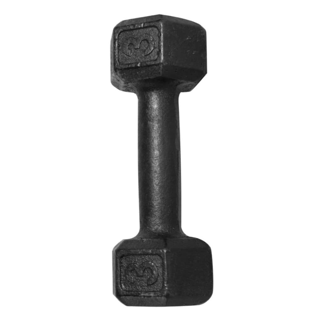 1 Halter Sextavado de 3kg Pintado Preto Ferro Fundido Exercícios Em Casa e Academia