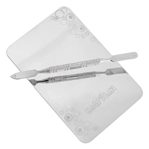 Kit Placa e Espátula Para Base Liquida Maquiagem - Macrilan - AC-04