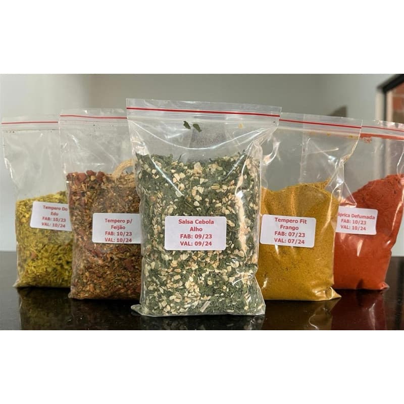 Monte seu Kit 05 Temperos  e Condimentos Com 250gr Cada