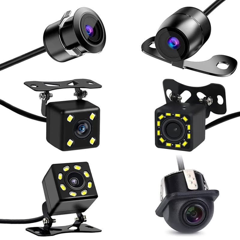 Câmera de visão traseira para carro estacionamento automático ip68 à prova d'água ccd led de backup automático170 graus