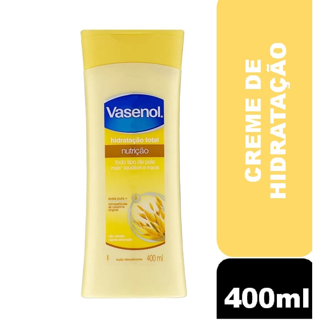 Loção Desodorante Hidratante Corporal Vasenol Nutrição 400ml