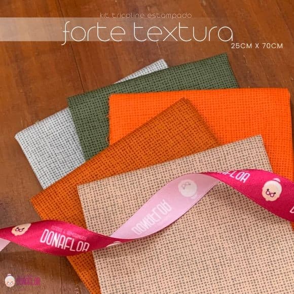 Kit 5Tricolines Forte Textura 25cm X 70cm 100% Algodão - para Panos de Prato, Fraldas  e Patchwork