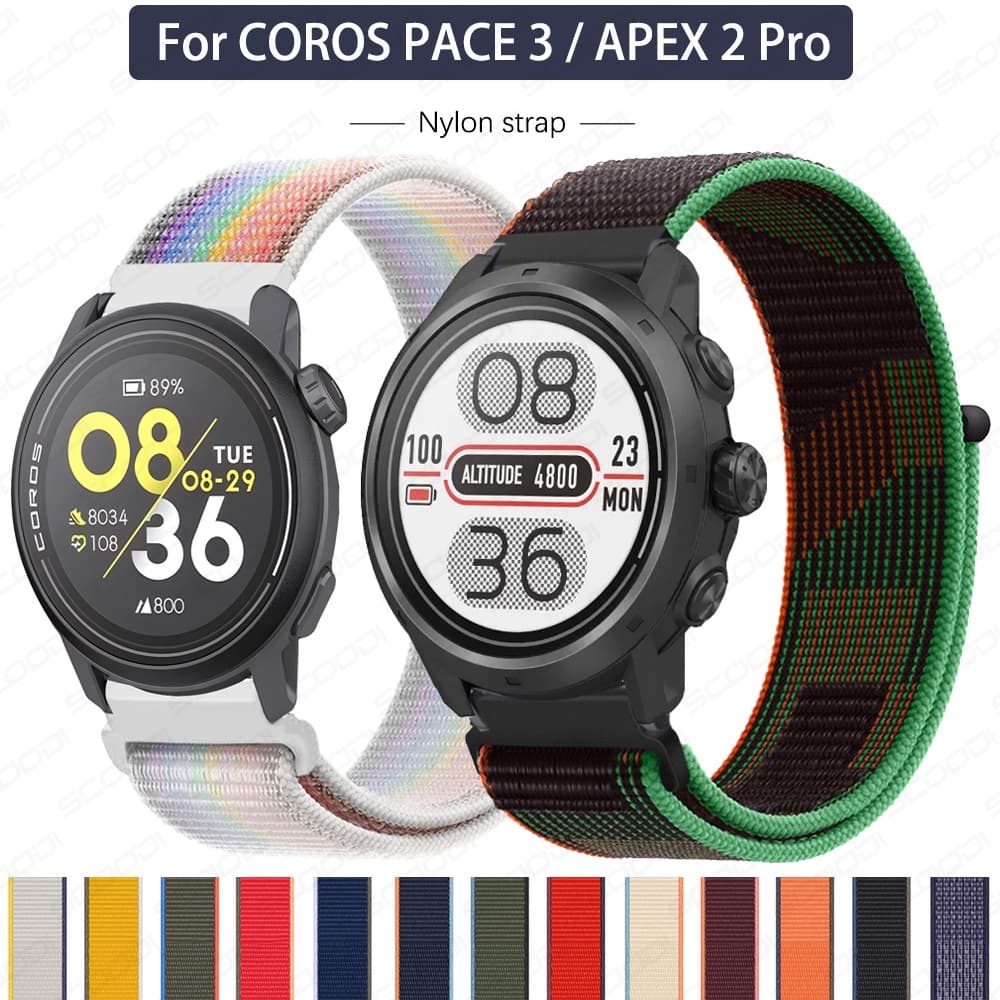 Pulseira De Nylon Esportiva De 22mm Para COROS PACE 4/3 2 Pro/APEX 2 Smartwatch Relógio Inteligente Acessórios De