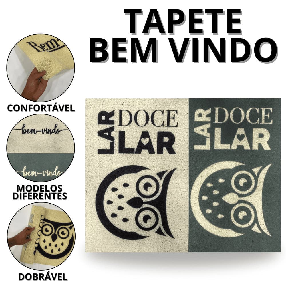 Tapete Entrada Casa Capacho De Porta Bem Vindo Tapetes Antiderrapante Decorativos Decoração Sala