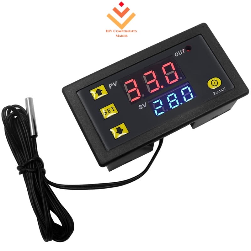 W3230 DC12V 24V AC110V-220V Controlador De Temperatura Digital Display LED Módulo De Termostato Interruptor De Instrumen