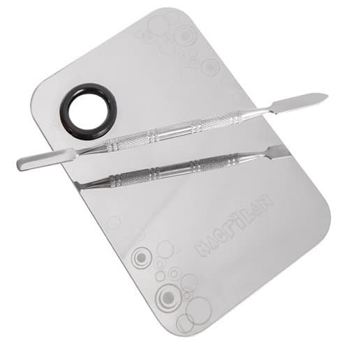 Kit Placa e Espátula Para Base Liquida Maquiagem - Macrilan - AC-03