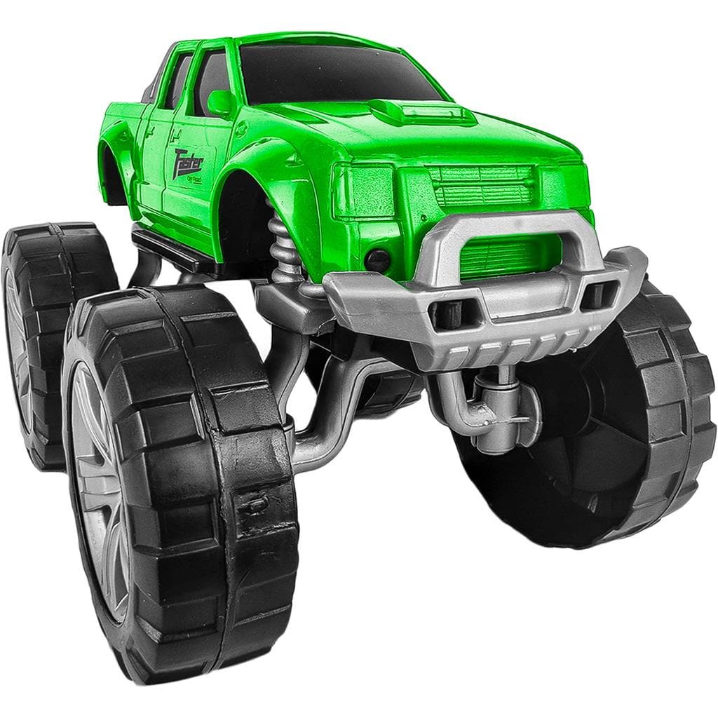 Carrinho De Brinquedo Monster Truck Com Rodas Gigantes 19cm Varias Cores Carro Monstro Super Detalhado Usual Brinquedos