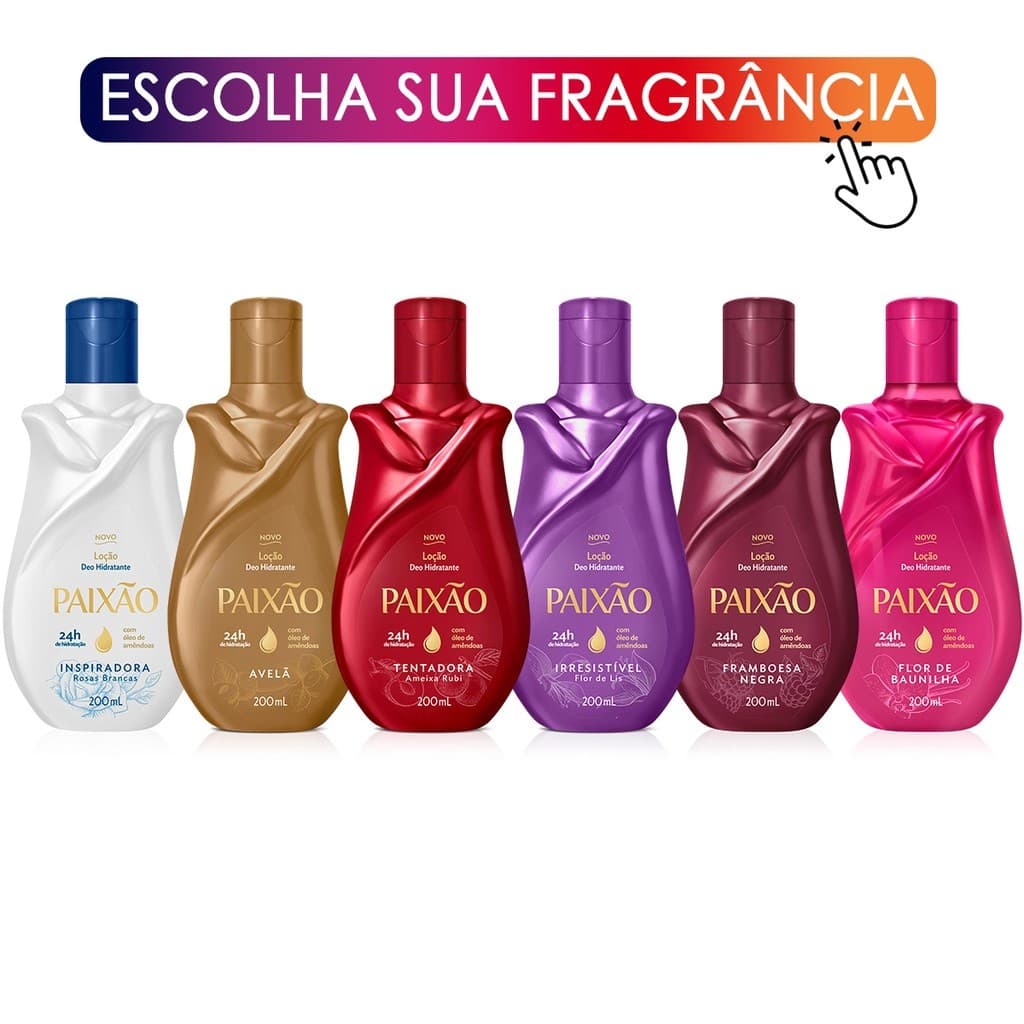 Loção Deo Hidratante Paixão 200ml À Sua Escolha