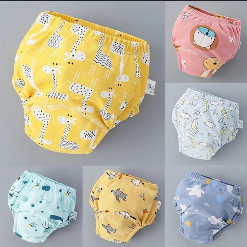 Calças De Treinamento Reutilizáveis À Prova D'água Para Bebês , Calções De Algodão Fraldas Infantis , Calcinhas Troca De , Roupa Íntima
