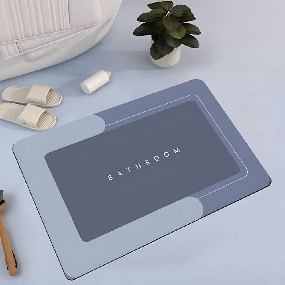 Tapete Super Absorvente Secagem Rápida Antiderrapante Banheiro Cozinha Porta Entrada Kit 1/2 Peças