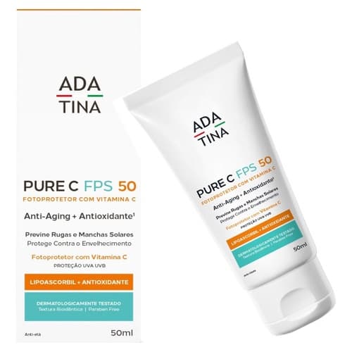 Pure C FPS 50 protetor solar Vitamina C Rosto Niacinamida clareadora  concentrado pele anti-idade anti-sinais rejuvenesc