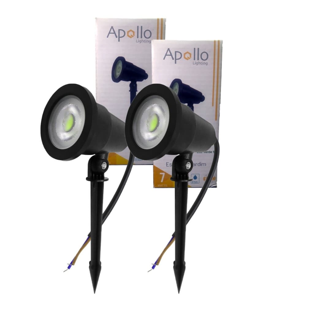kit 2 /4 /6un Luminária Espeto Jardim  7w  Luzes de gramado  cor de luz  à prova d'água avançada