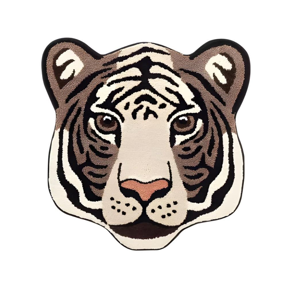 Tapete Decorativo Tigre 85x85cm Antiderrapante Sala, Quarto e Escritório