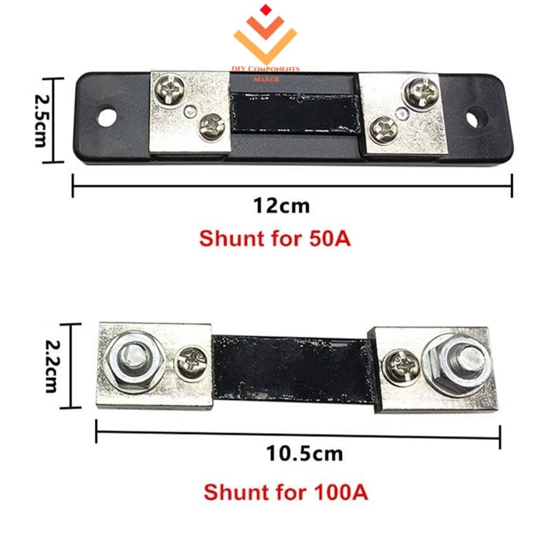 Shunt Externo FL-2 50A 100A 75mV Medidor De Corrente Resistor De Derivação Para Amperímetro Digital Amp Voltímetro Wattí