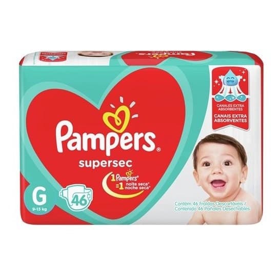 Fralda Pampers Supersec Hiper G (cx4) 46fr