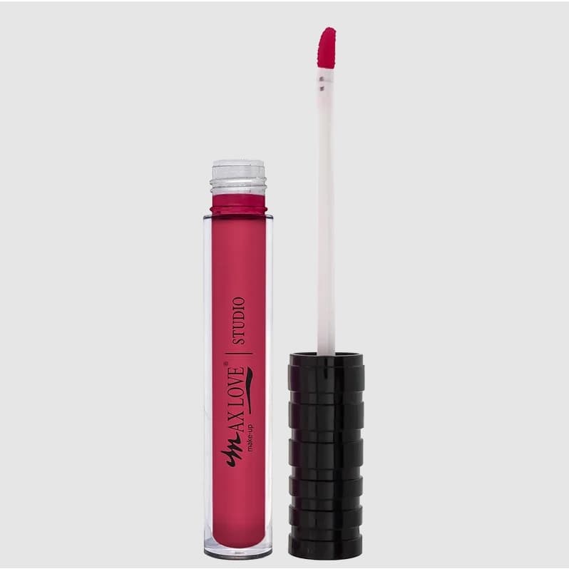 Batom Liquido 30 Horas Matte Nude Max Love - 610 com Ácido Hialurônico,Vitamina E de longa duração