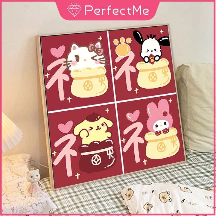 Pmcrayon Shin-chan Ano Novo FU 5D Pintura Diamante Ponto Cruz Conjunto Completo De Diamantes Acrílico Redondo Para Decor