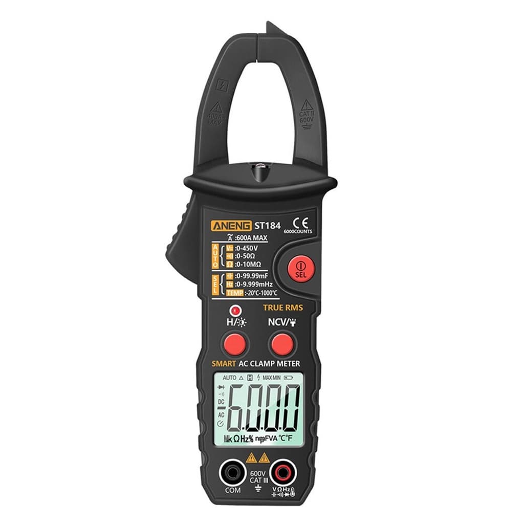 Alicate Amperímetro Digital St184  True Rms Automático corrente AC 600A