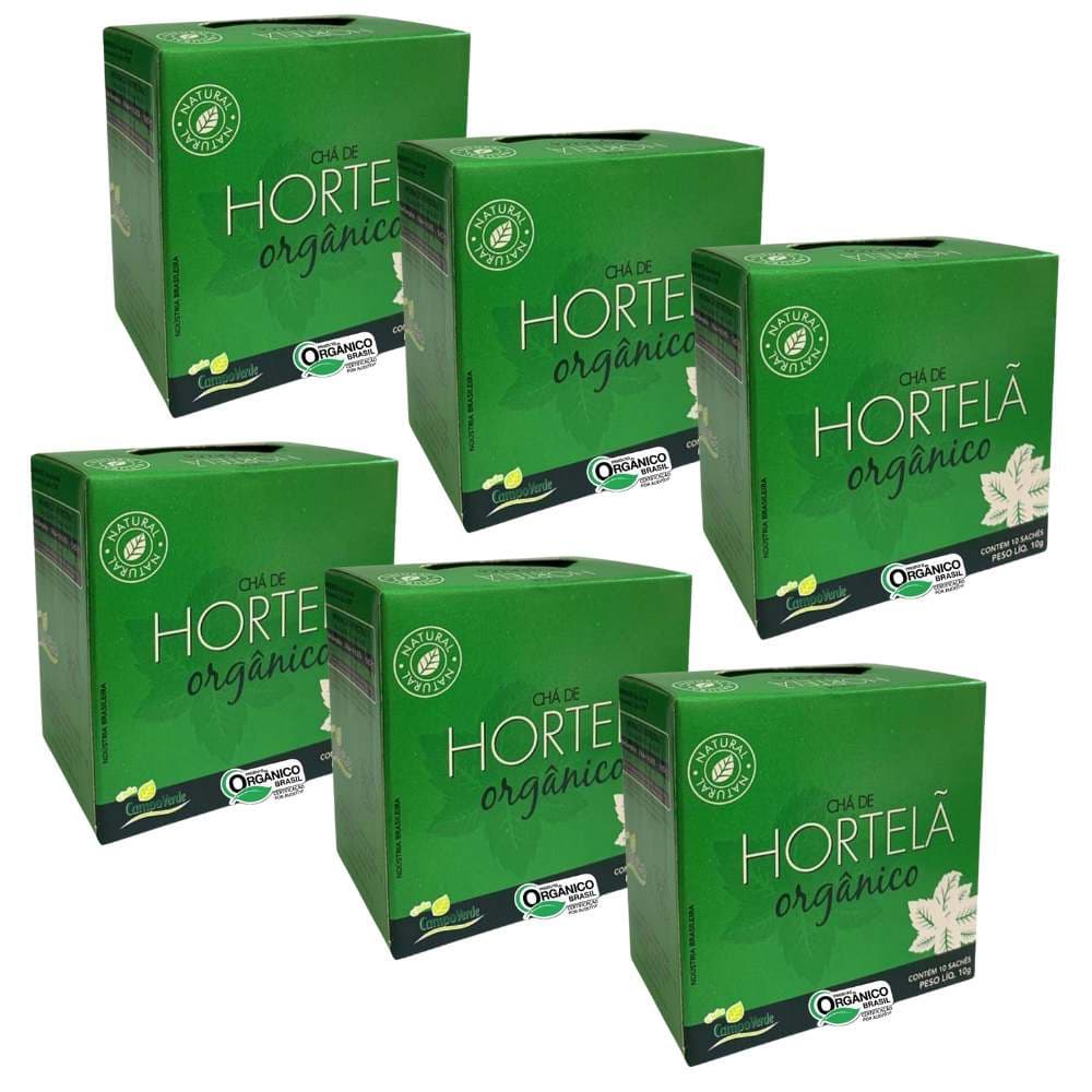 Kit 6 Chás Hortelã Mentha Arvensis Orgânica 10 sachês cada
