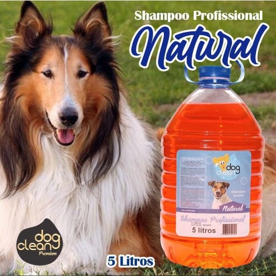 Shampoo Profissional para Cachorro Natural 5 Litros Shampoo Pet 5 Litros Banho e Tosa Pet Shop Dog Clean Clássica