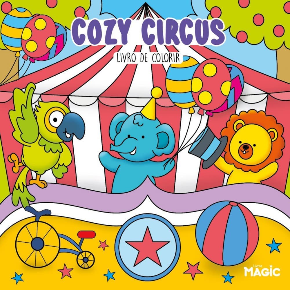 Livro De Colorir Tik Tok 24 Desenhos Cozy Circus Folha 150 Gm²