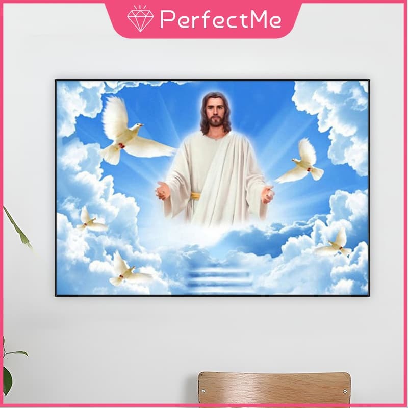 Conjunto De Pintura Diamante 5D , Tamanho Grande , Faça Você Mesmo , Completo De Diamantes , Acrílico , Redondo , De Par