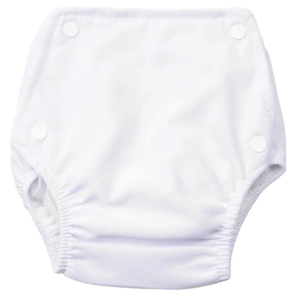Fralda Plástica Bebê Ecológica Fralda Reutilizável Bebê Calça Enxuta Bebe e Infantil Cor Branca