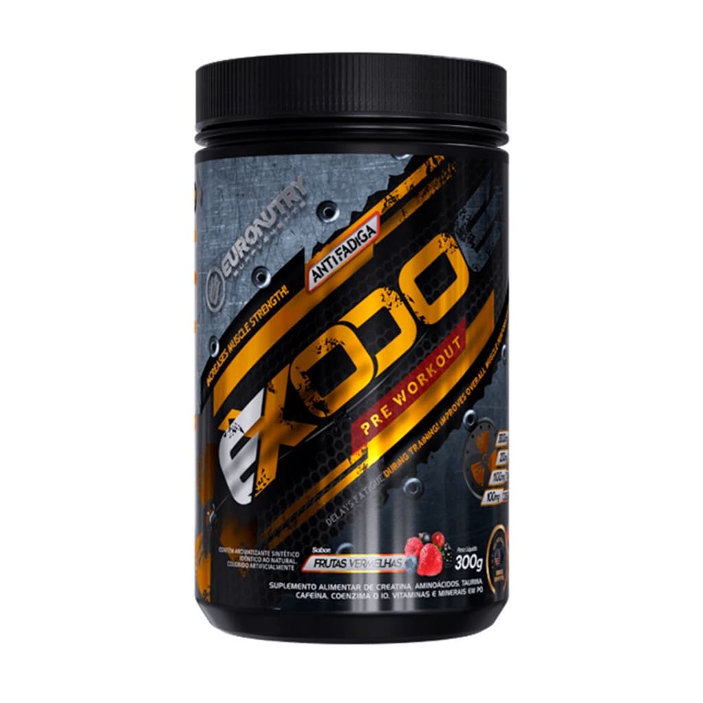 Pré Treino Foco Força Intensidade Êxodo 300g - Euronutry Pré Workout