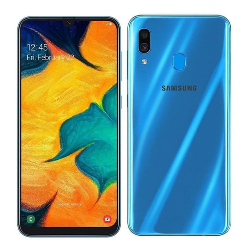 Usado: Samsung A30 64 GB Azul - Muito Bom