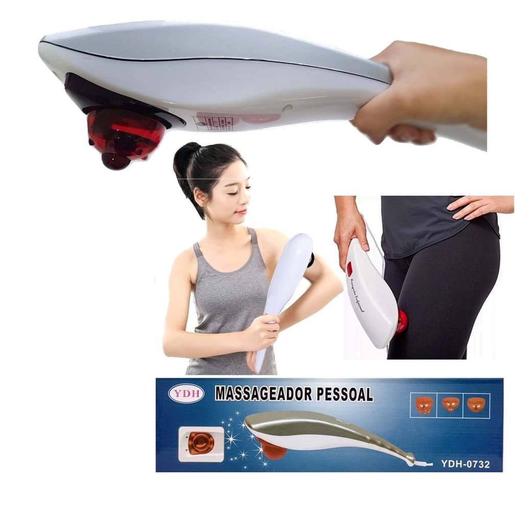 Aparelho massageador eletrico portatil modelo tubarão para relaxamento muscular alivio dores musculos enrijecido - 110V