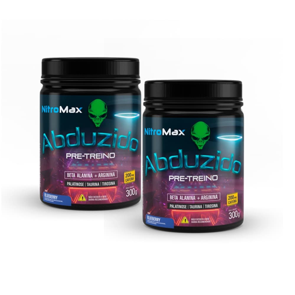 2x ABDUZIDO PRE TREINO NITRO MAX LIMONADA SUICA 300G