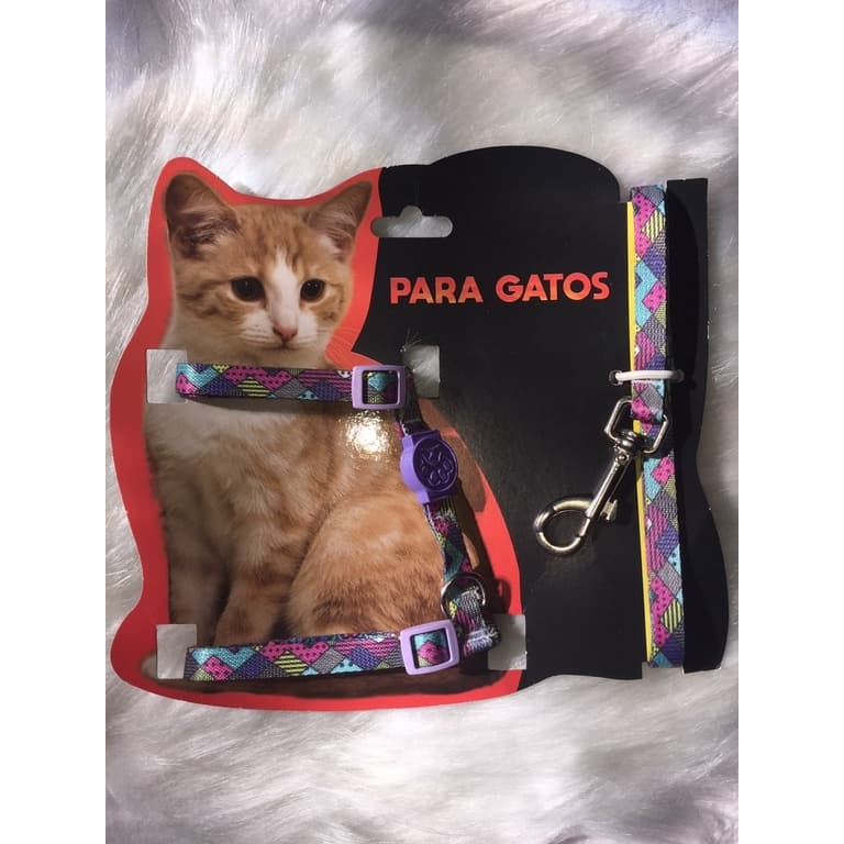Guia com Peitoral para Gato | Gato | Pet | Coleira para Gato | Coleira | Guia