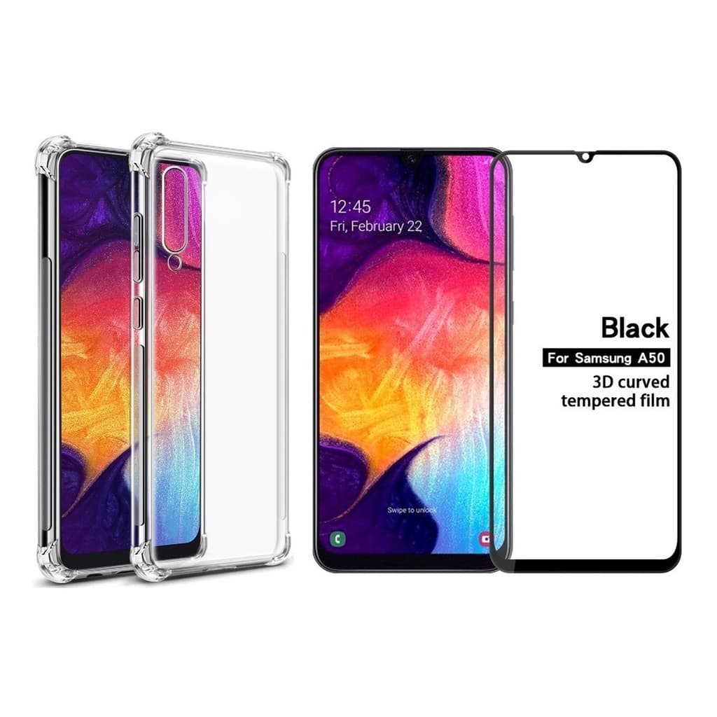 Capa Case Capinha Compatível Com Galaxy A50 + Película 3D Vidro Temperado