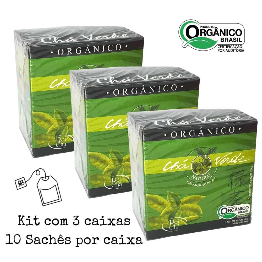 Kit Chá Verde Orgânico em sachê Campo Verde 30 sachês 1,6g cada