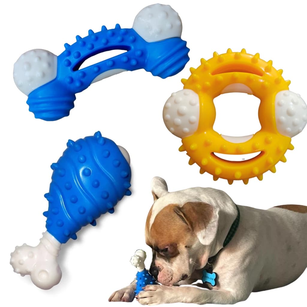 Kit 3 Brinquedo Resistente Osso Nylon Cachorro Cão Pet Forte Grande Pet