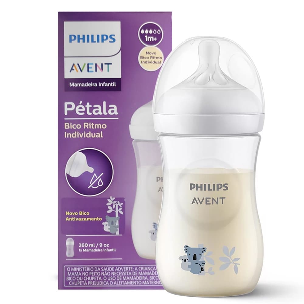 Mamadeira Avent Pétala 3.0 Coala Bebê 260ml - Philips