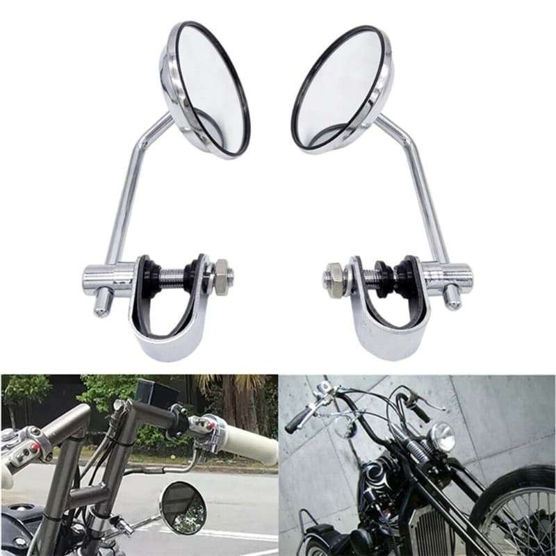 Alilin 2 Pçs Universal 7 8 22mm Barra Final Espelho Traseiro Motocicletas Acessórios Moto Scooters Retrovisor Vista Late