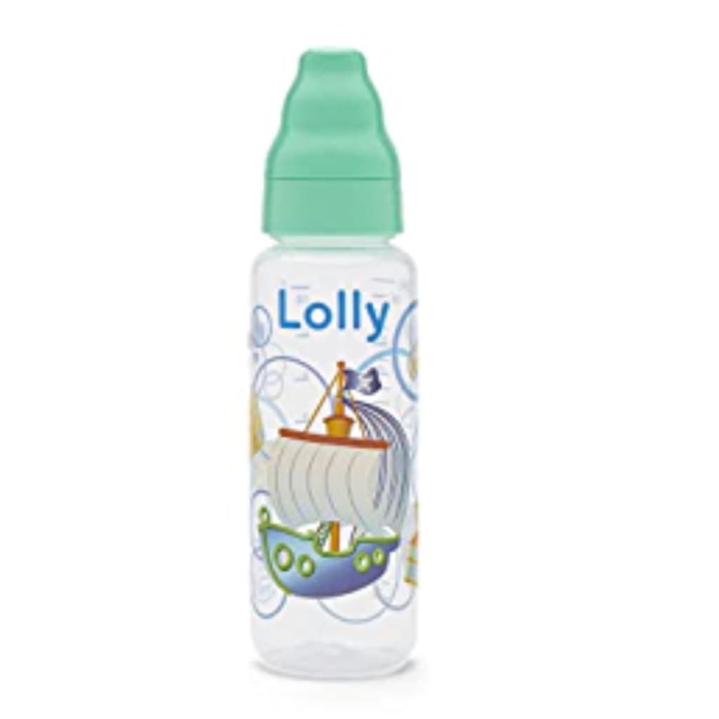 Mamadeira Baby Bottle Bico O Silicone Verde  240ml - Lolly