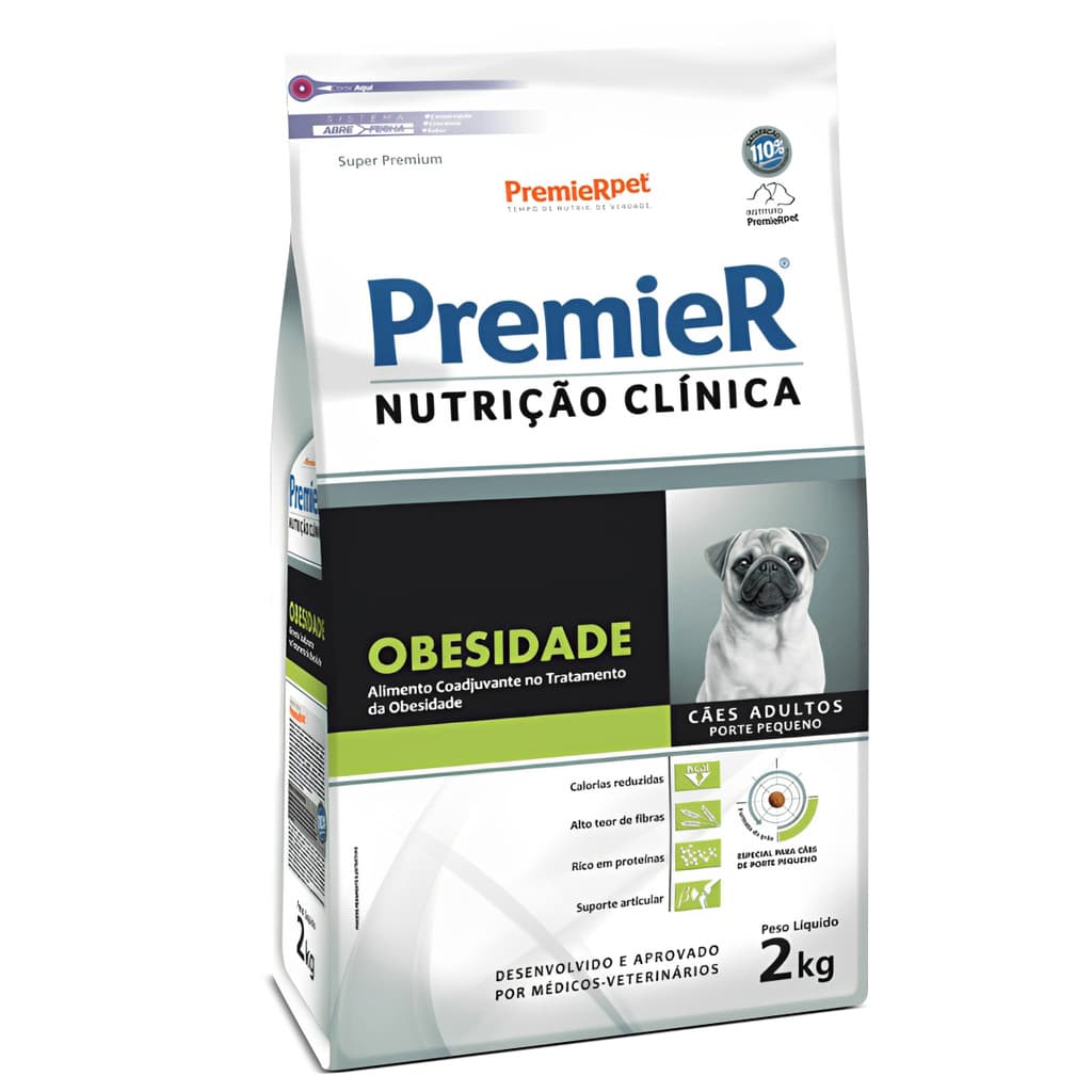 Ração Premier Nutrição Clínica Obesidade Por/Peq Adultos 2kg