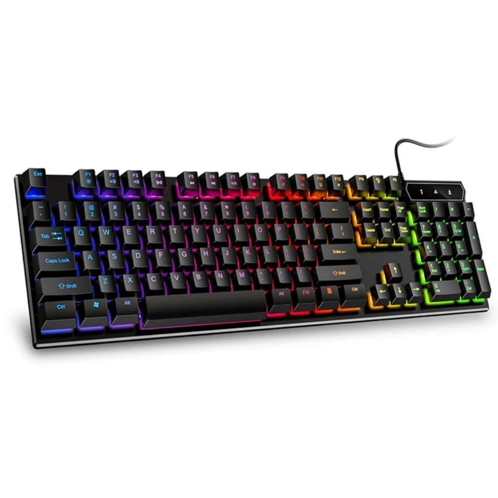 Teclado Gamer Semi-mecânico RGB LED retroiluminado Computador Pc Original