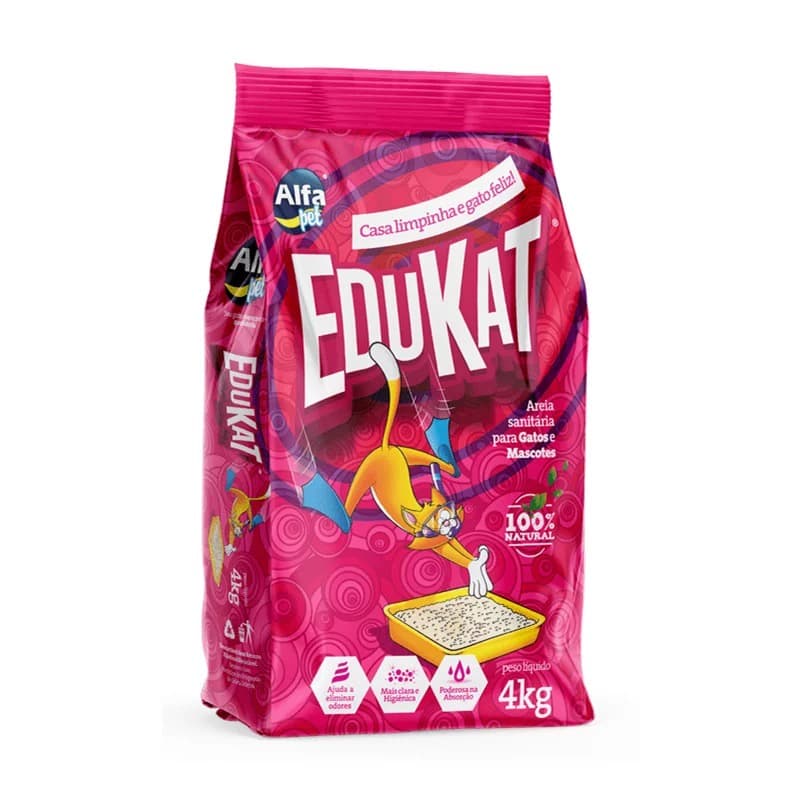 Areia Sanitaria Edukat Para Gatos 4kg