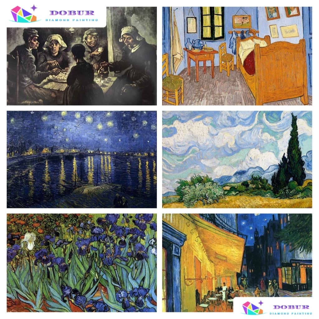 DOBUR | Pintura Diamante Pintura Com Diamante Para Adultos Redondos/Quadrados , Vincent Van Gogh 5D DIY Decoração Pintura Diamante