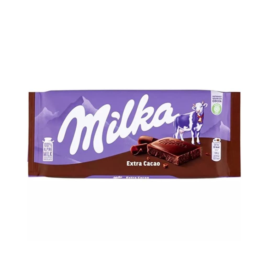 Milka Extra Cocoa Chocolate Importado 100g