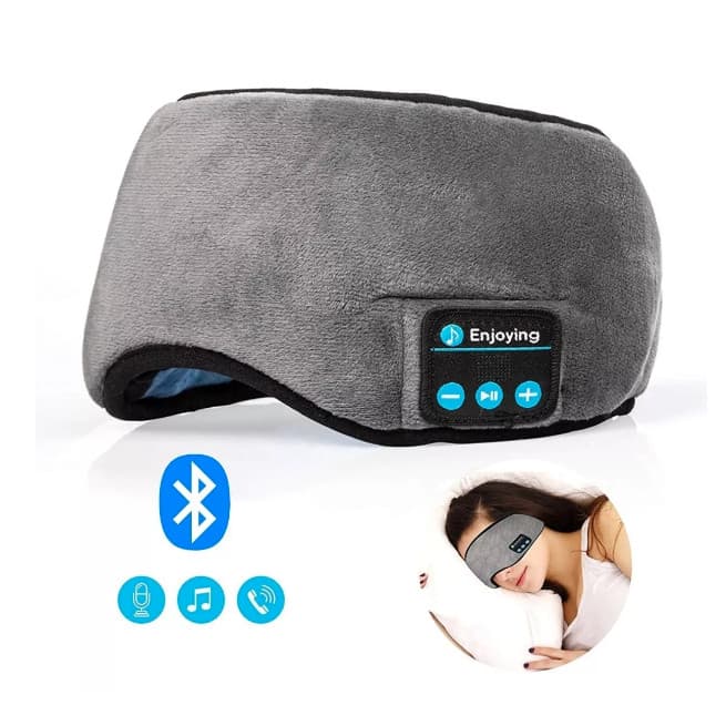 Tapa Olho Máscara Dormir Com Música Fone De Ouvido Sem Fio Bluetooth Yoga Confortável